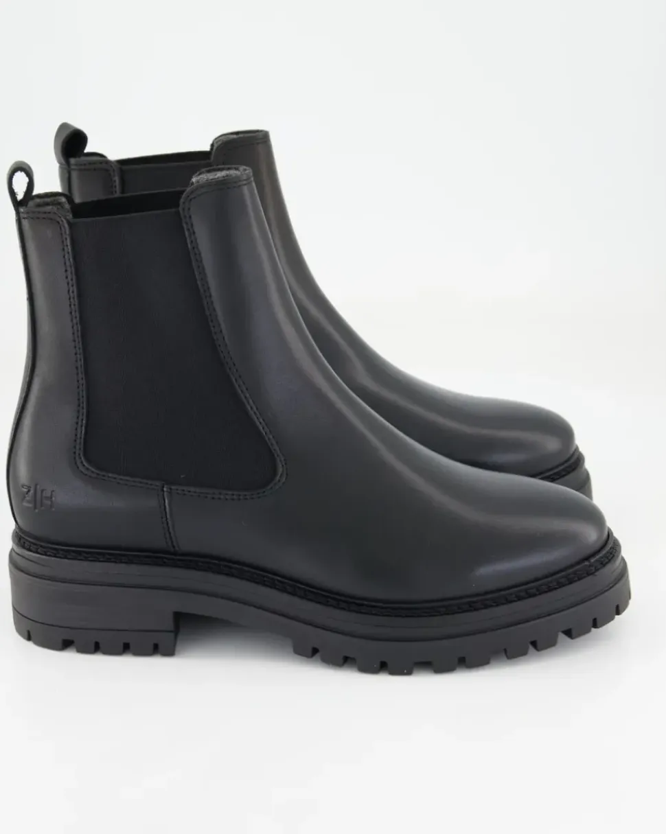 A8381-19 Chelsea Boots in Schwarz