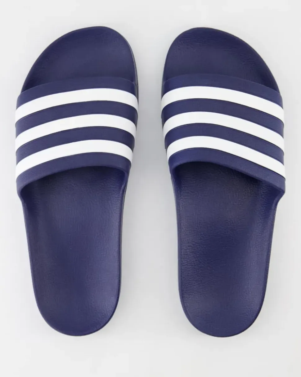 Adilette Aqua Pantoletten in Blau