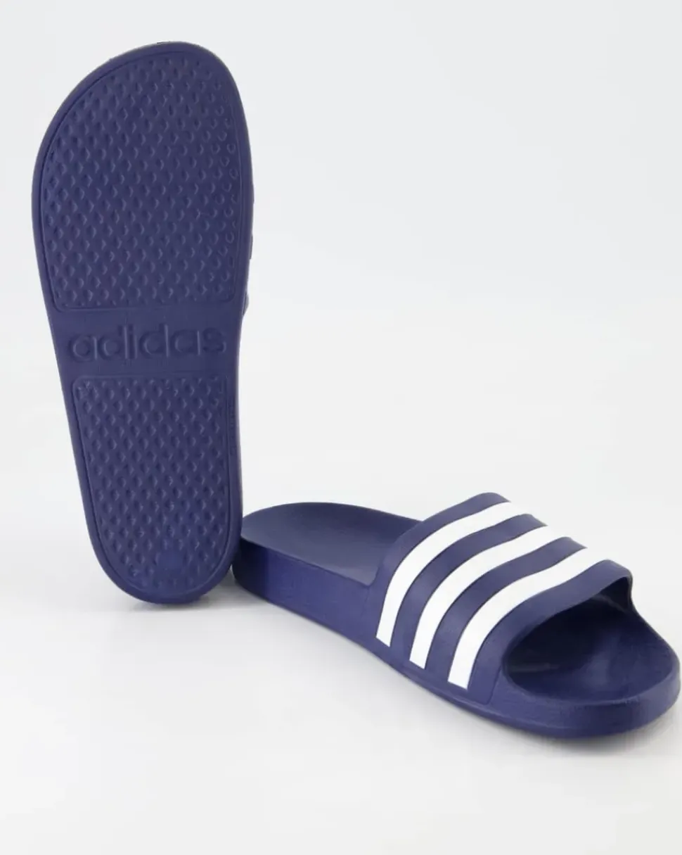 Adilette Aqua Pantoletten in Blau