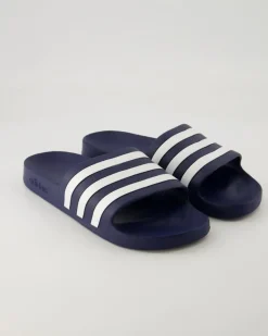 Adilette Aqua Pantoletten in Blau