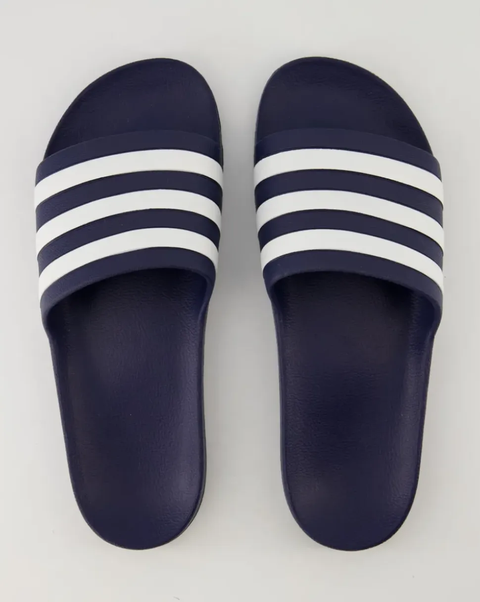 Adilette Aqua Pantoletten in Blau