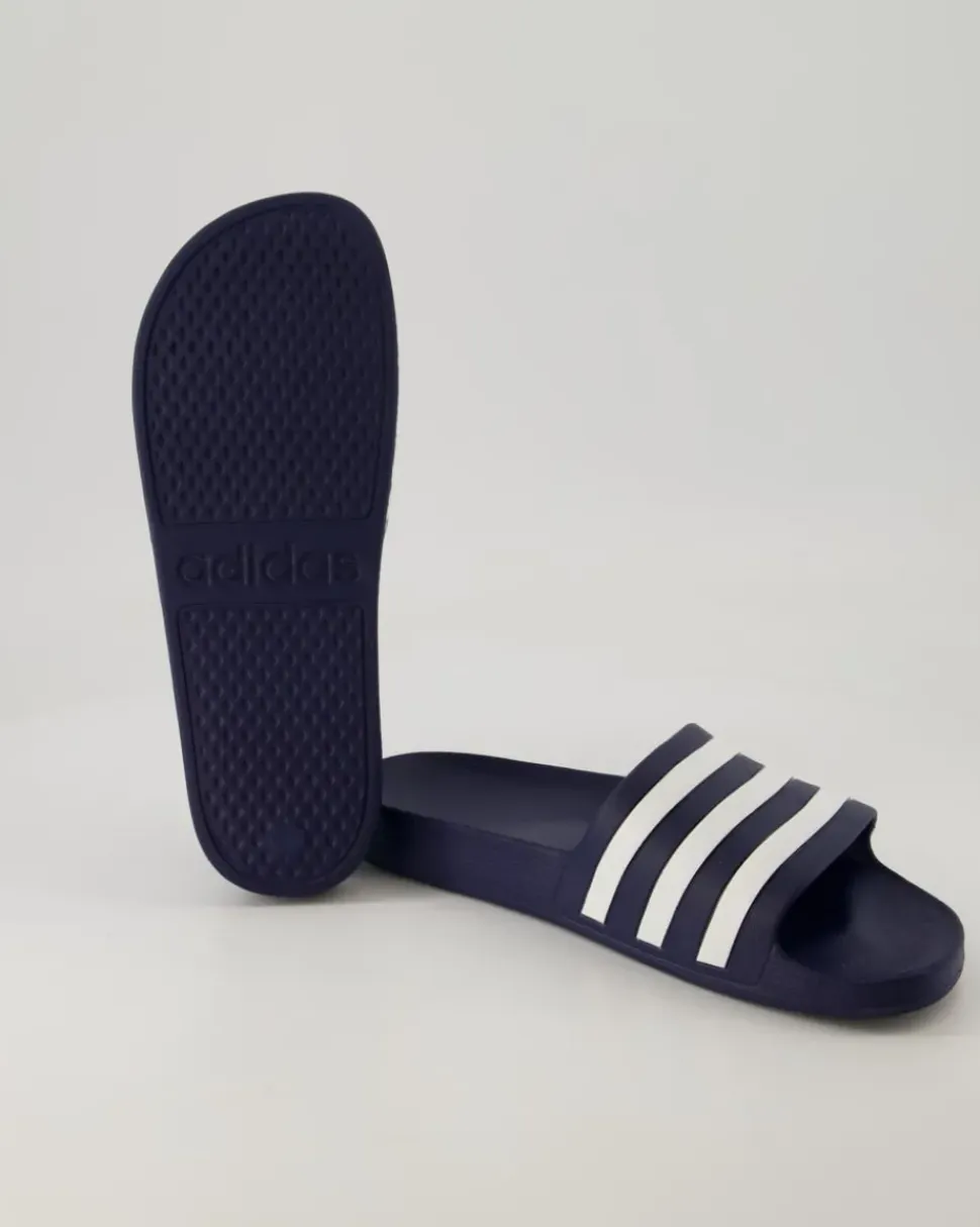 Adilette Aqua Pantoletten in Blau