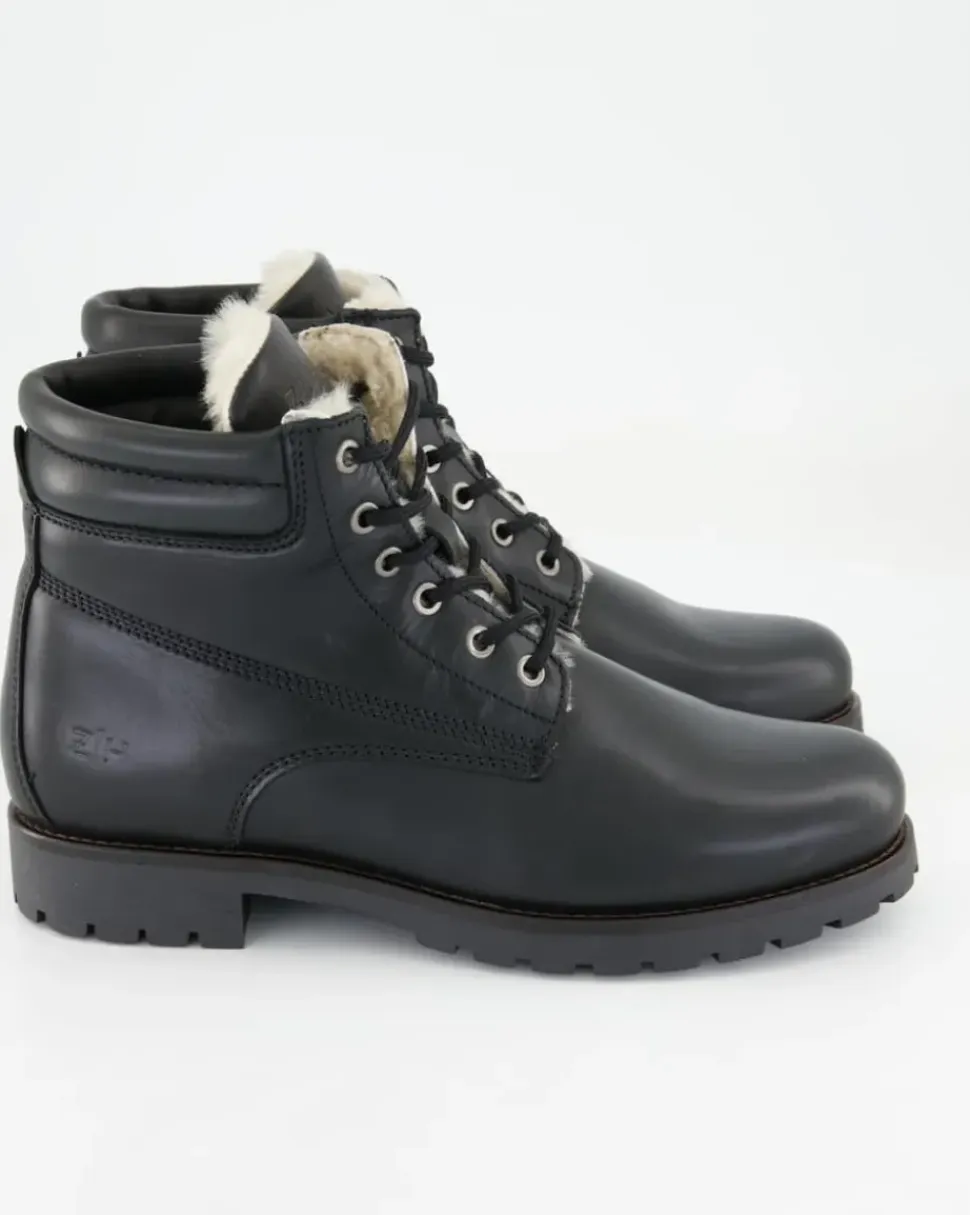 A7638-26 Schnürstiefel in Schwarz