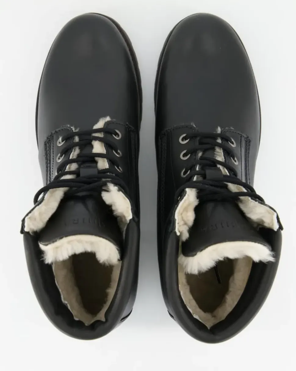A7638-26 Schnürstiefel in Schwarz