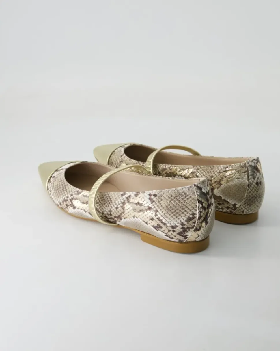 B028 Ballerinas in Gold