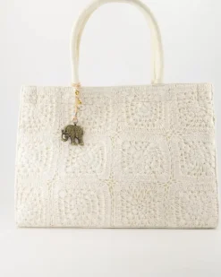 Book Tote Large Shopper in Beige