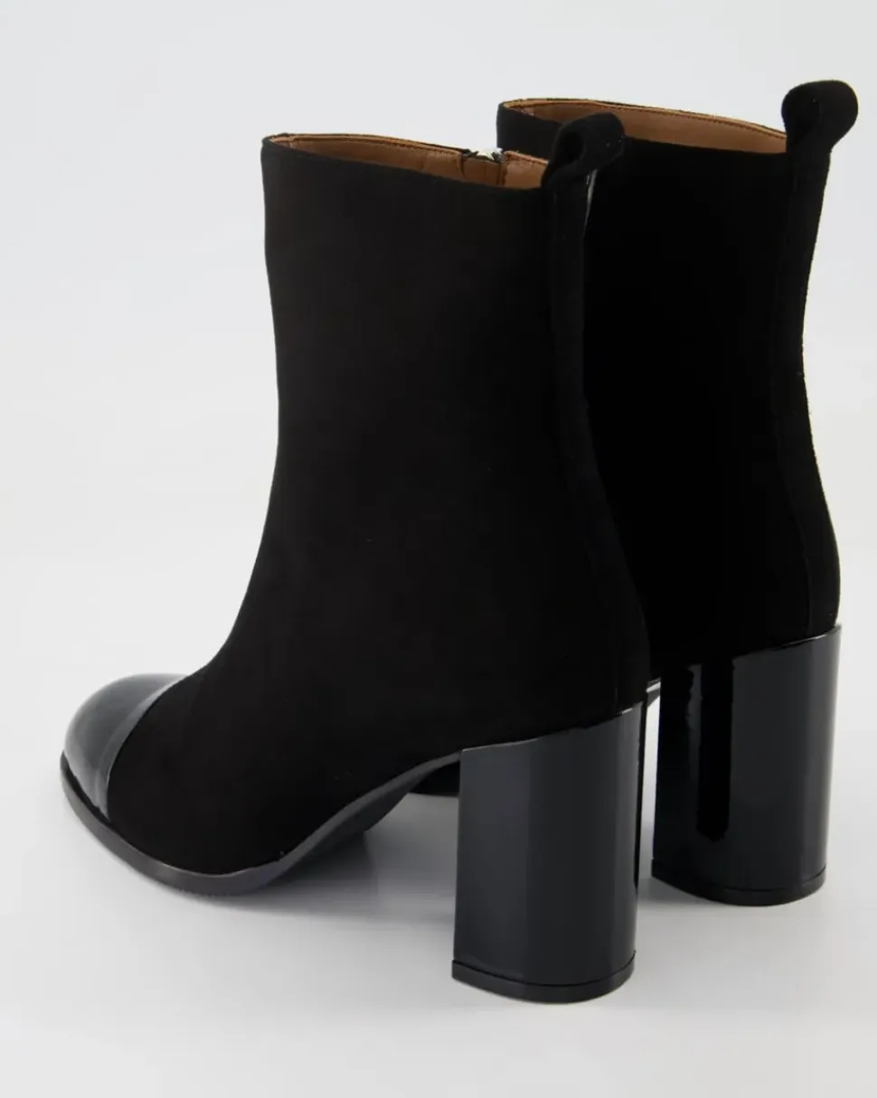 Camoscio Nero / Vernice Nero Stiefeletten in Schwarz