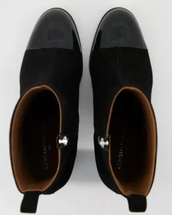 Camoscio Nero / Vernice Nero Stiefeletten in Schwarz