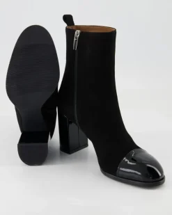 Camoscio Nero / Vernice Nero Stiefeletten in Schwarz
