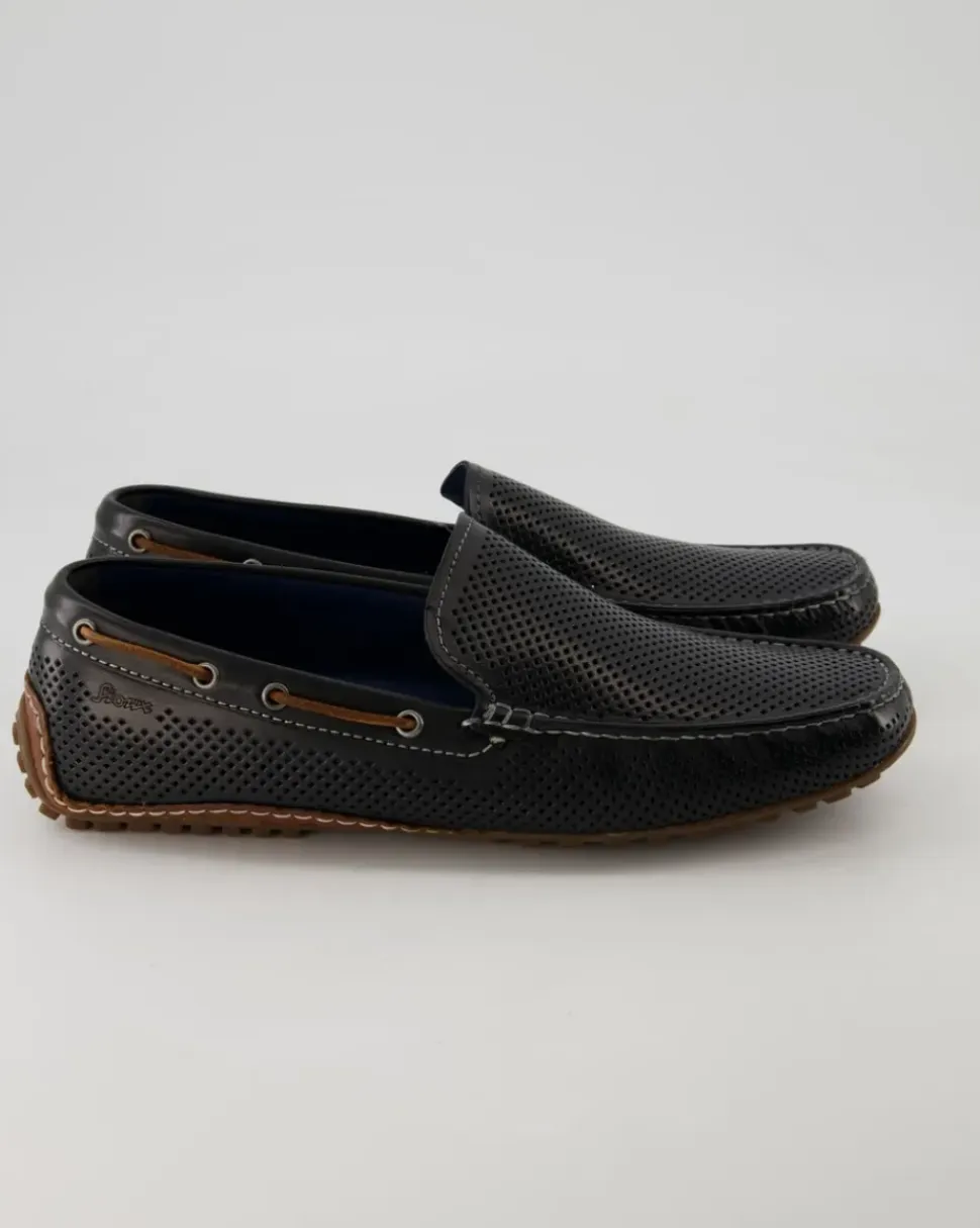 Carulio-706 Mokassins in Schwarz