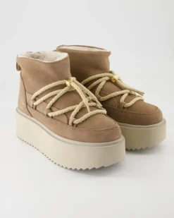 Classic Low Platform Stiefeletten in Beige