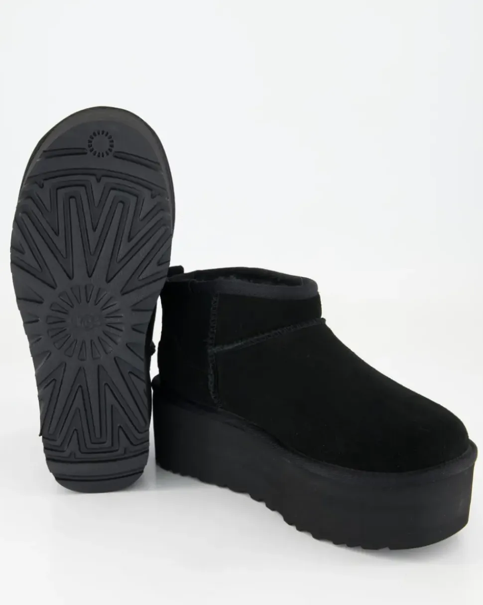 Classic Ultra Mini Platform Winterschuhe in Schwarz