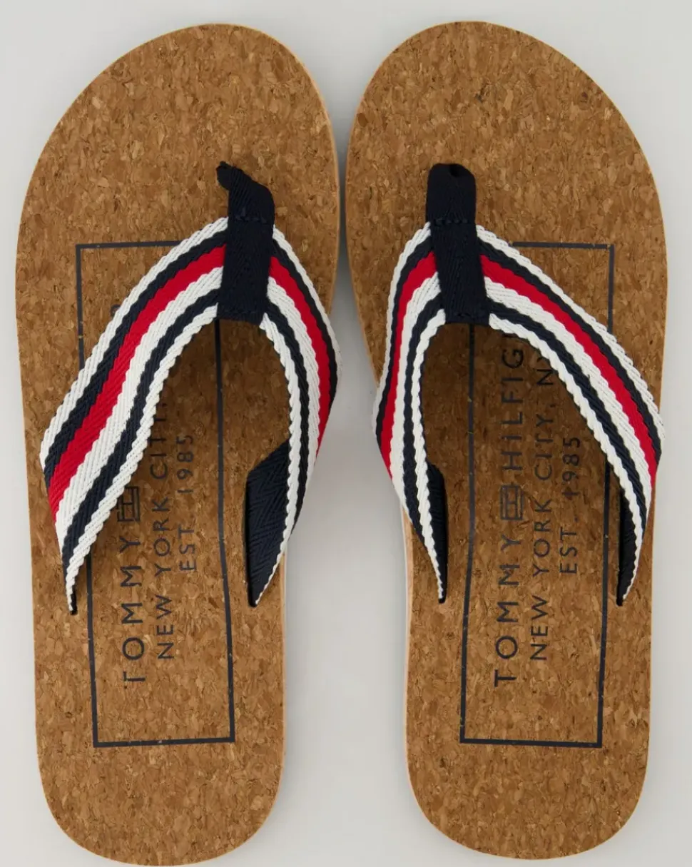 Cork Beach Sandal Zehentrenner in Blau