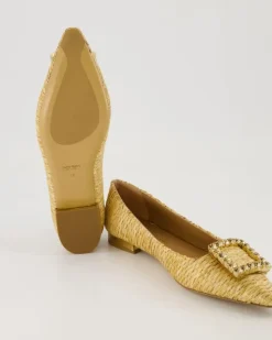 Diamond Ballerinas in Beige