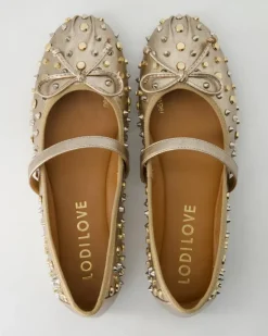 DI5467 Ballerinas in Gold