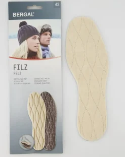 Doppelfilz Sohle Einlegesohlen in Weiß