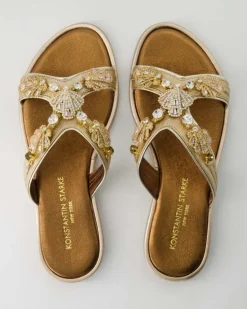 FB1115 Pantoletten in Bronze