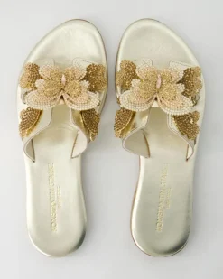 FB1089 Pantoletten in Gold