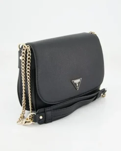 Fedora Flap Shoulder Bag Handtasche in Schwarz
