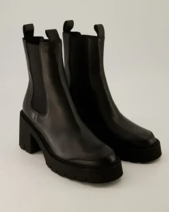 Glossy Chelsea Boots in Schwarz