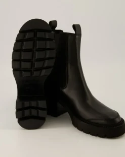 Glossy Chelsea Boots in Schwarz