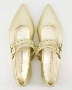 Greta Ballerinas in Gold