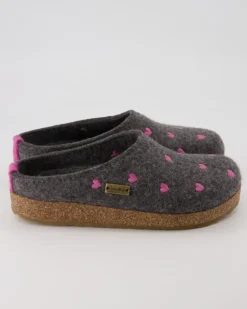 Grizzly Cuoricini Hausschuhe in Grau