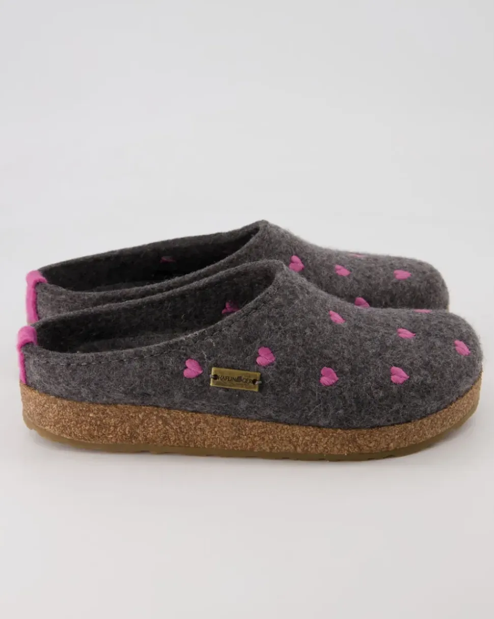 Grizzly Cuoricini Hausschuhe in Grau