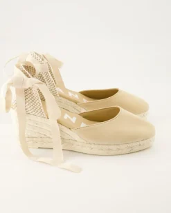 Hamptons Wedges in Beige