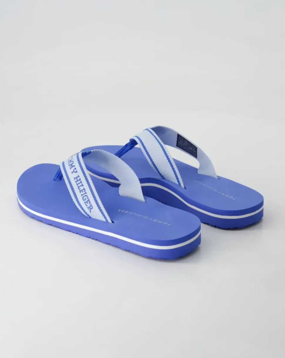 HILFIGER WEBBING BEACH SANDAL Zehentrenner in Blau