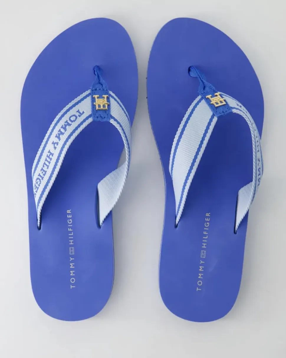 HILFIGER WEBBING BEACH SANDAL Zehentrenner in Blau
