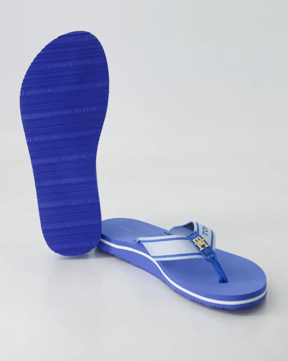 HILFIGER WEBBING BEACH SANDAL Zehentrenner in Blau