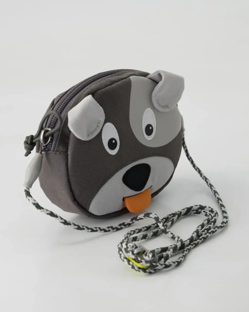 Hund Pouch Portemonnaie in Grau