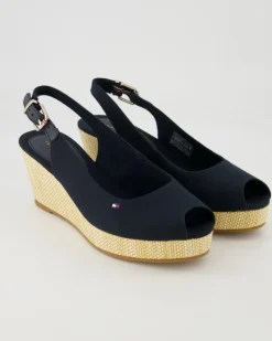 Iconic Elba Sling Back Wedges in Blau