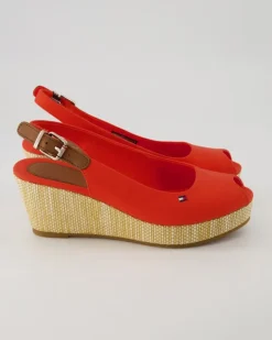 Iconic Elba Sling Back Wedges in Orange