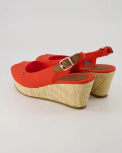 Iconic Elba Sling Back Wedges in Orange