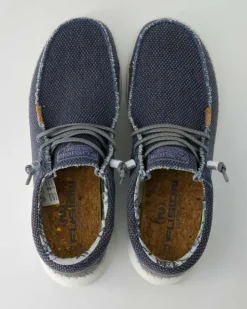 Jack Jute navy Slipper in Blau