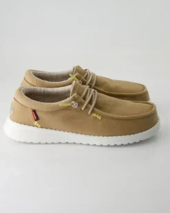 Jack stone washed canvas Slipper in Braun