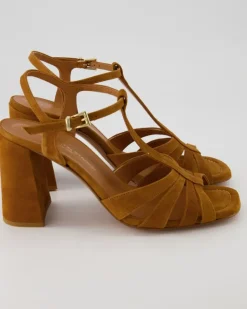 Jersey Sandalen in Braun
