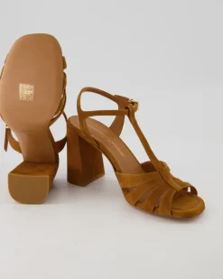 Jersey Sandalen in Braun