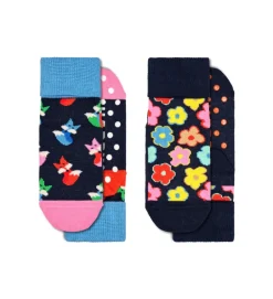 Kids Antislip 2-Pack Fox & Flo Socken in Mehrfarbig
