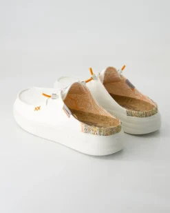 Lily capri washed Pantoletten in Weiß