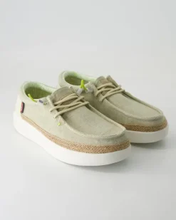 Lily linen moss Slipper in Grün