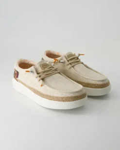 Lily linen sand Slipper in Beige