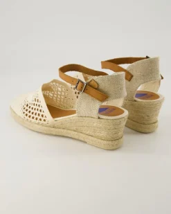 Malena Crochet Espadrilles in Beige
