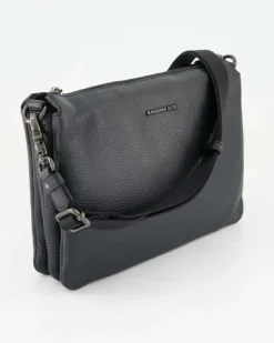 Mellow Leather Crossover Handtasche in Schwarz