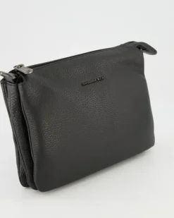 Mellow Leather Pochette Umhängetasche in Schwarz