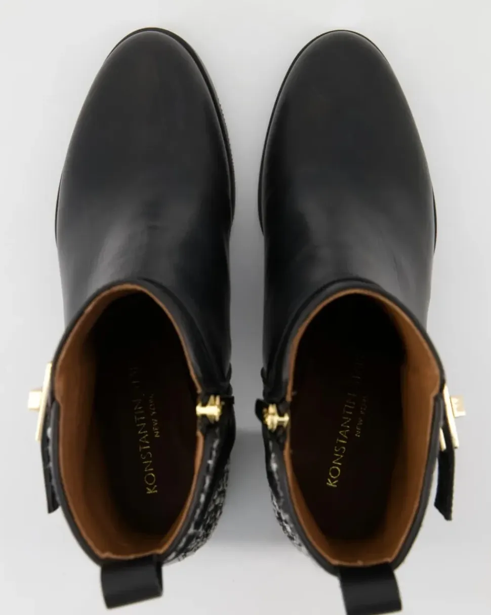 Mousse Nero / Tweed Melange Stiefeletten in Schwarz
