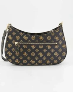Noelle Top Zip Shoulder Bag Handtasche in Braun