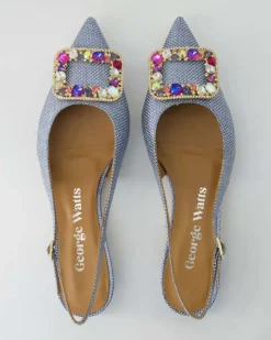 N802-904 Slingpumps in Blau